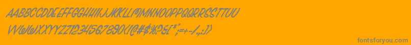 Pressdarlingcondital Font – Gray Fonts on Orange Background