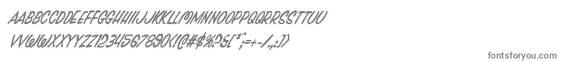 フォントPressdarlingcondital – 白い背景に灰色の文字