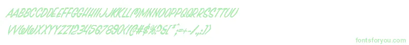 Pressdarlingcondital Font – Green Fonts on White Background