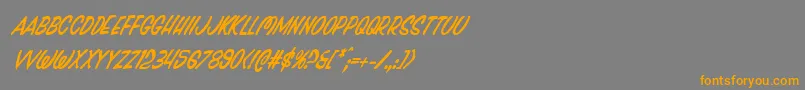 Pressdarlingcondital Font – Orange Fonts on Gray Background