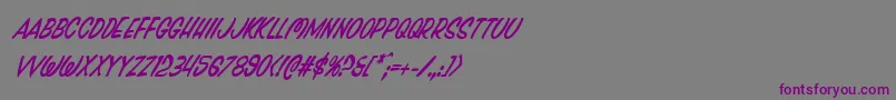 Pressdarlingcondital Font – Purple Fonts on Gray Background