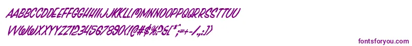 Pressdarlingcondital Font – Purple Fonts on White Background