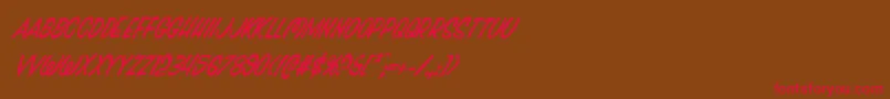 Pressdarlingcondital Font – Red Fonts on Brown Background