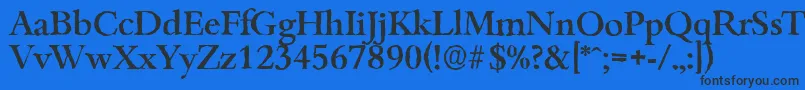 BambergantiqueMediumRegular-Schriftart – Schwarze Schriften auf blauem Hintergrund