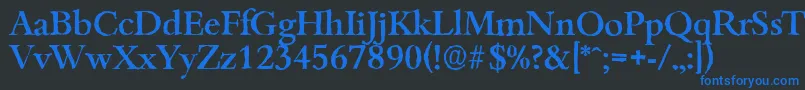 BambergantiqueMediumRegular Font – Blue Fonts on Black Background