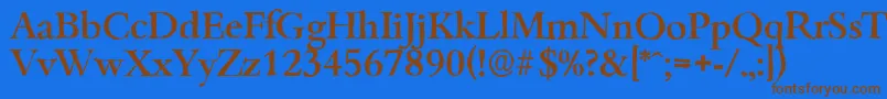 BambergantiqueMediumRegular Font – Brown Fonts on Blue Background