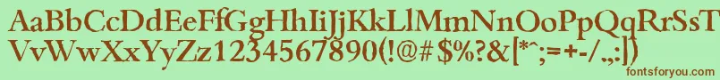 BambergantiqueMediumRegular Font – Brown Fonts on Green Background