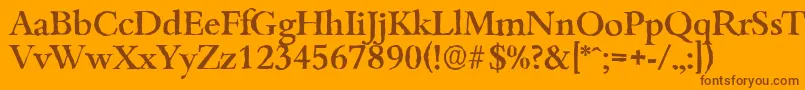 fuente BambergantiqueMediumRegular – Fuentes Marrones Sobre Fondo Naranja