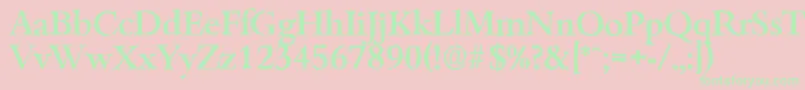 Police BambergantiqueMediumRegular – polices vertes sur fond rose