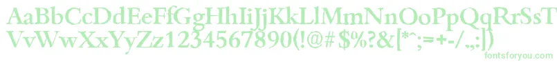 BambergantiqueMediumRegular-Schriftart – Grüne Schriften auf weißem Hintergrund