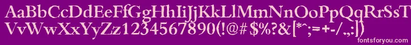 BambergantiqueMediumRegular Font – Pink Fonts on Purple Background