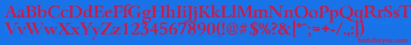 BambergantiqueMediumRegular Font – Red Fonts on Blue Background
