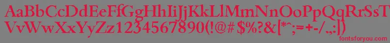 BambergantiqueMediumRegular Font – Red Fonts on Gray Background