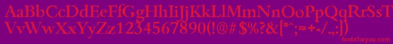 BambergantiqueMediumRegular Font – Red Fonts on Purple Background