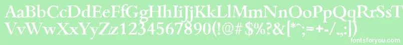 BambergantiqueMediumRegular Font – White Fonts on Green Background