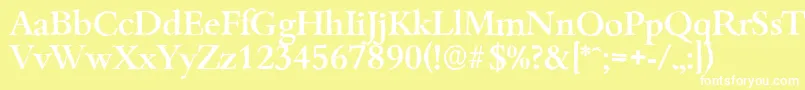 BambergantiqueMediumRegular Font – White Fonts on Yellow Background