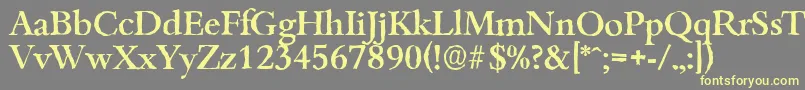 BambergantiqueMediumRegular-Schriftart – Gelbe Schriften auf grauem Hintergrund