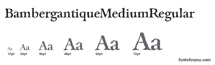 Größen der Schriftart BambergantiqueMediumRegular