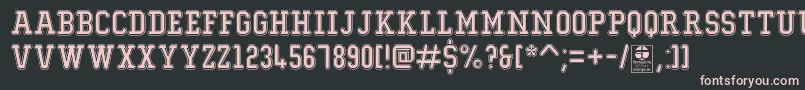 TypoCollegeOutlineDemo Font – Pink Fonts on Black Background