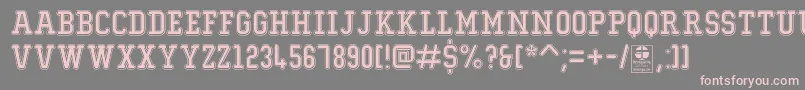TypoCollegeOutlineDemo Font – Pink Fonts on Gray Background