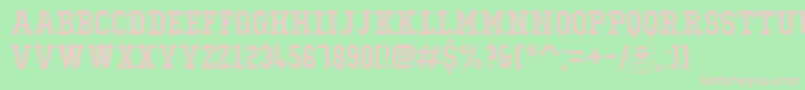 TypoCollegeOutlineDemo Font – Pink Fonts on Green Background