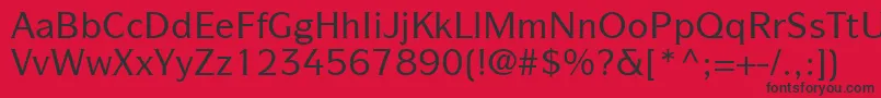 Шрифт ItcSymbolLtMedium – чёрные шрифты на красном фоне