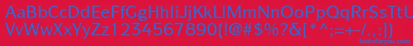 ItcSymbolLtMedium Font – Blue Fonts on Red Background