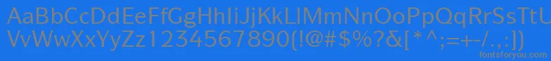 フォントItcSymbolLtMedium – 青い背景に灰色の文字