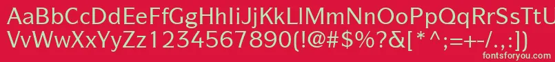 フォントItcSymbolLtMedium – 赤い背景に緑の文字