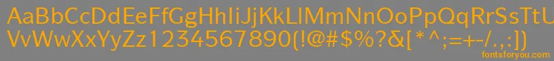 ItcSymbolLtMedium Font – Orange Fonts on Gray Background