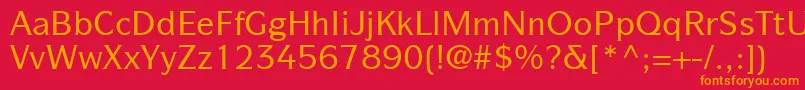 フォントItcSymbolLtMedium – 赤い背景にオレンジの文字