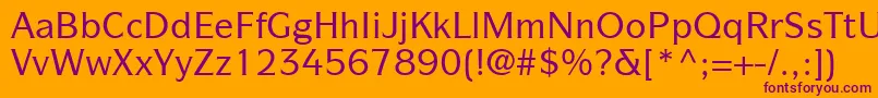 Шрифт ItcSymbolLtMedium – фиолетовые шрифты на оранжевом фоне