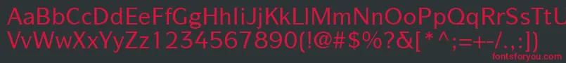ItcSymbolLtMedium Font – Red Fonts on Black Background