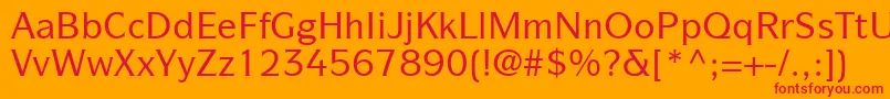 ItcSymbolLtMedium Font – Red Fonts on Orange Background