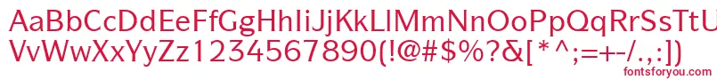 フォントItcSymbolLtMedium – 白い背景に赤い文字