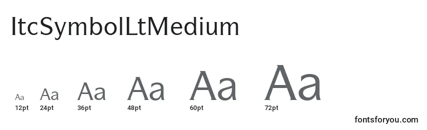 Размеры шрифта ItcSymbolLtMedium