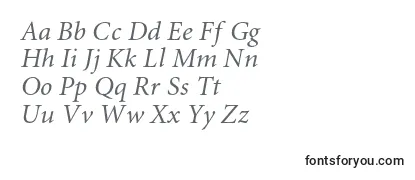 Überblick über die Schriftart MiniaturecItalic