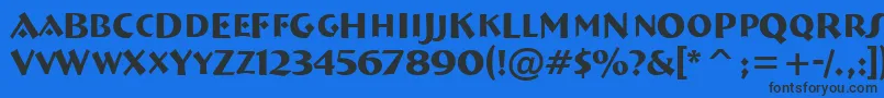 ABremencaps Font – Black Fonts on Blue Background