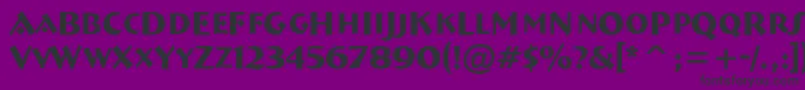 フォントABremencaps – 紫の背景に黒い文字