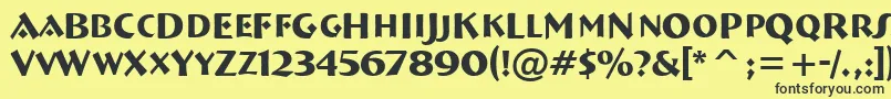 ABremencaps Font – Black Fonts on Yellow Background