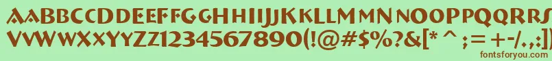 ABremencaps Font – Brown Fonts on Green Background