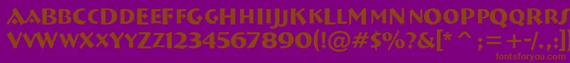 ABremencaps Font – Brown Fonts on Purple Background