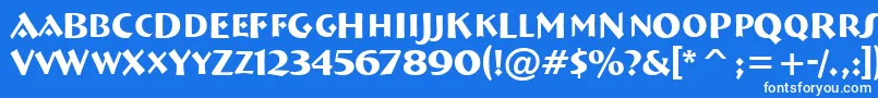 ABremencaps Font – White Fonts on Blue Background