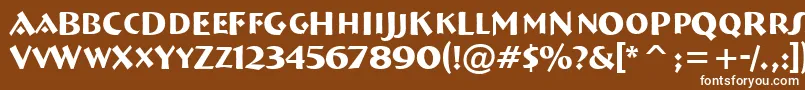 Czcionka ABremencaps – białe czcionki na brązowym tle