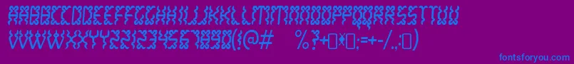 WhitelakeRegular Font – Blue Fonts on Purple Background