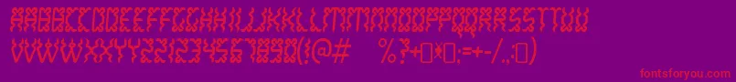 WhitelakeRegular Font – Red Fonts on Purple Background