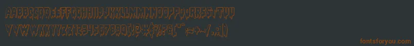 Шрифт Bloodlust3D – коричневые шрифты на чёрном фоне