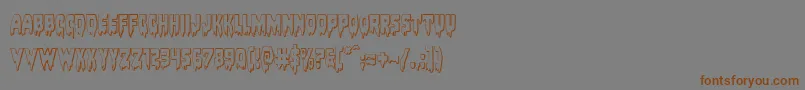 Bloodlust3D-fontti – ruskeat fontit harmaalla taustalla