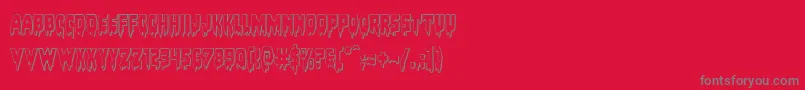 フォントBloodlust3D – 赤い背景に灰色の文字