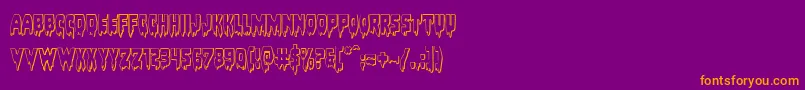 Шрифт Bloodlust3D – оранжевые шрифты на фиолетовом фоне